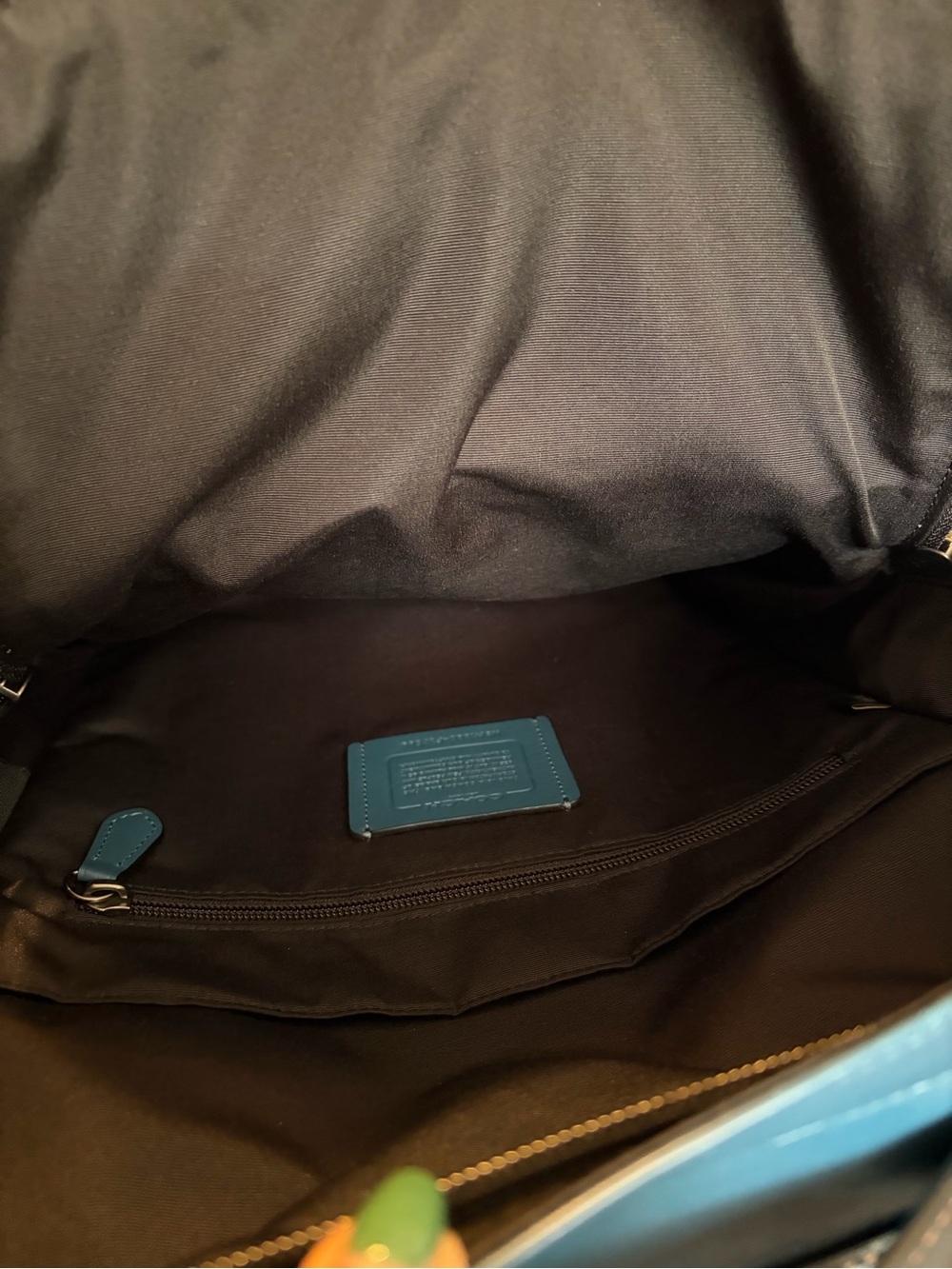 Coach Two-Tone Blue and Black Men's Backpack - Picture 3 of 5